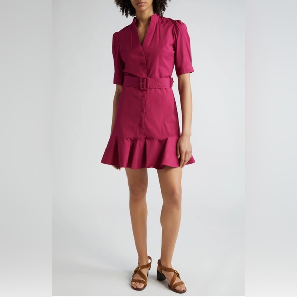 Veronica Beard Molly Belted Mini Shirtdress *NWT* - Picture 3 of 7